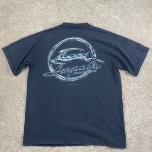 Vintage ODM Chevrolet Impala T Shirt Mens Large Black Graphic Heartbeat Streets